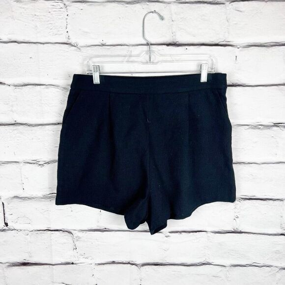 Maeve by Anthropologie Women's Black High-Rise Shorts Size 12 Casual pleated - Picture 2 of 8